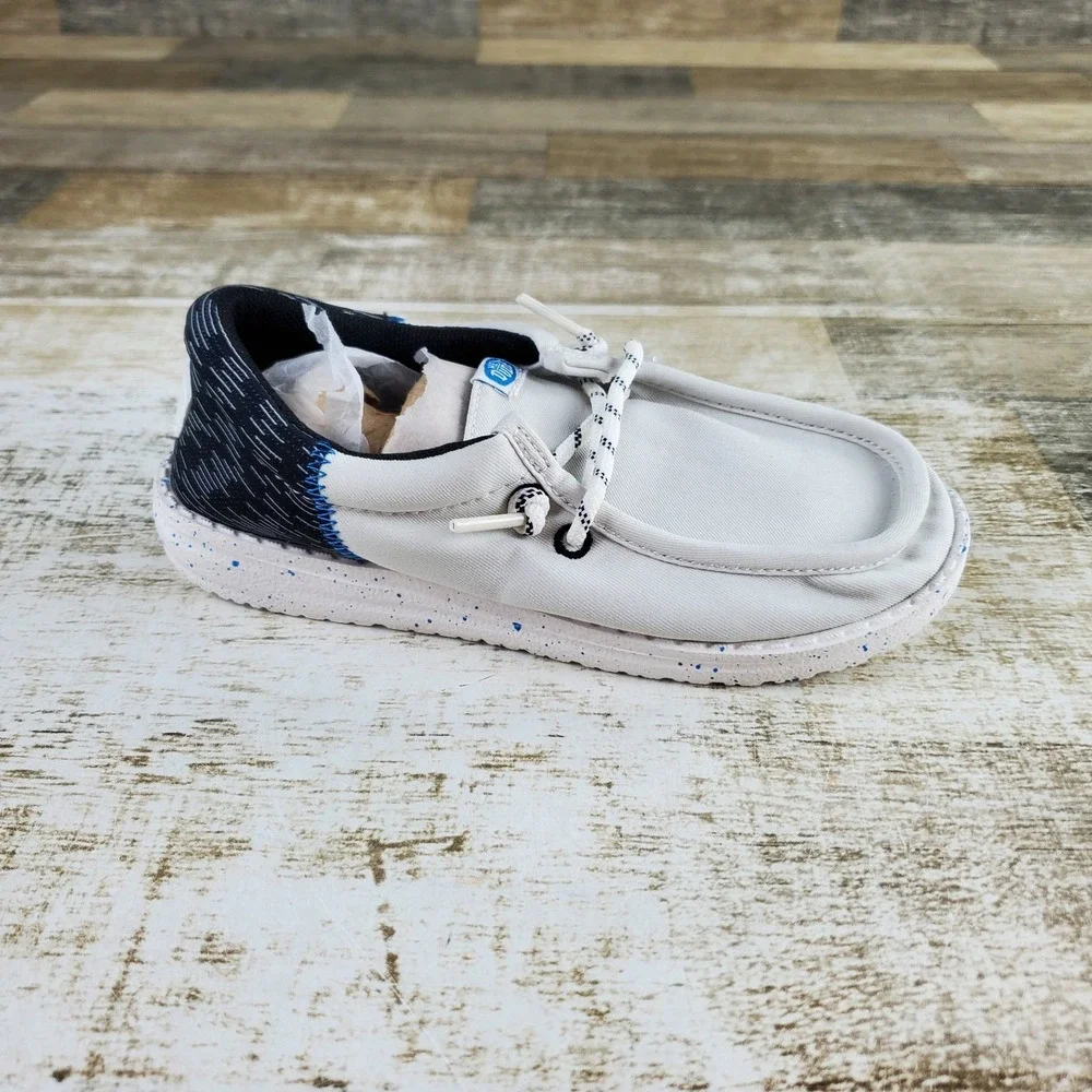 Hey Dude Wally Funk Jersey Jacquard Kids Loafer Shoes Sz 13 C13 Gray Multi